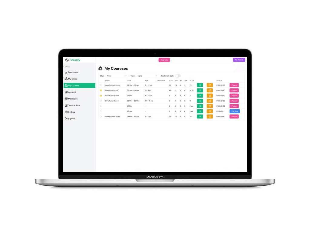 Chamebook Dashboard Preview